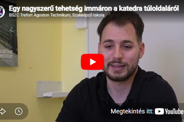 Egy nagyszerű tehetség immáron a katedra túloldaláról
