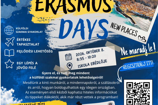 Erasmus days 2026. ősz